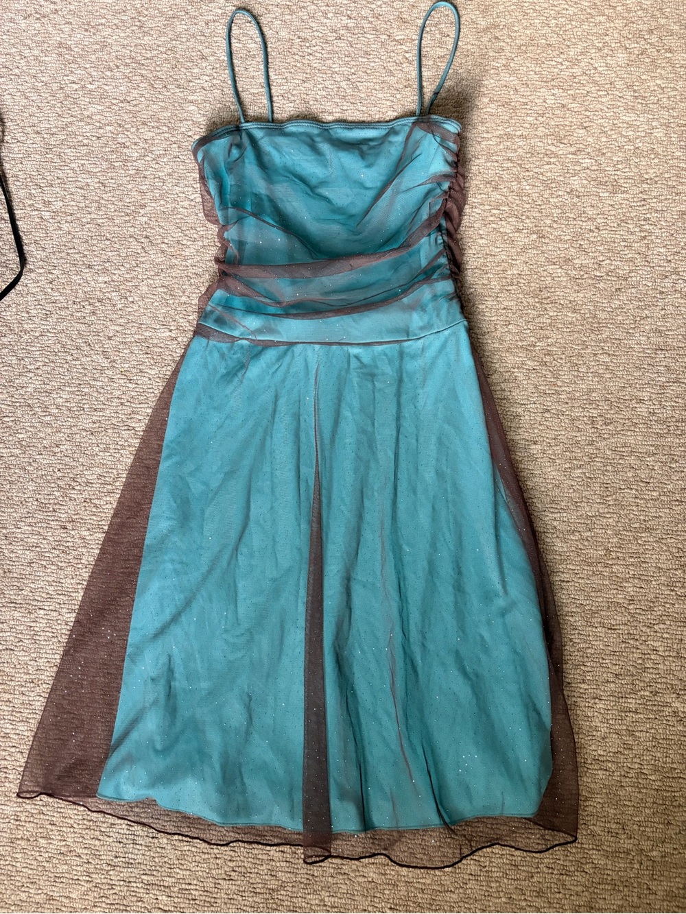 Vintage Y2K Taboo Mesh Overlay Dress